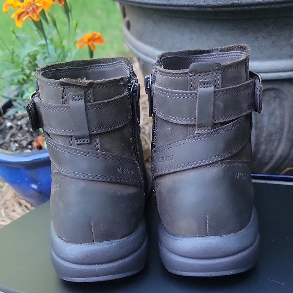Merrell Chocolate Ankle Boots with Strap - Picture 6 of 10